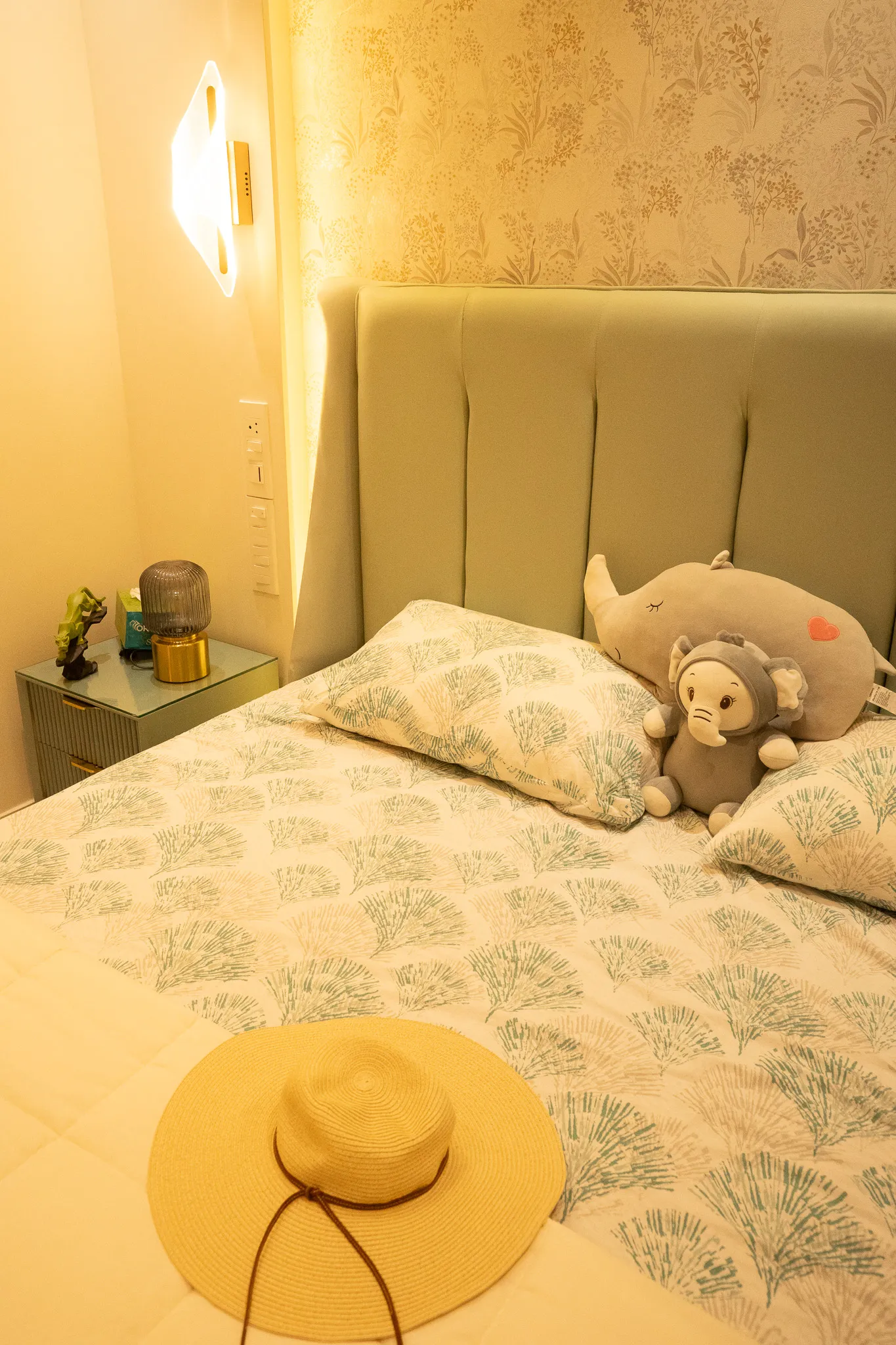 Sage channel-tufted headboard in the kids' bedroom — Divyarjuna